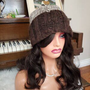 Pure WOOL Beanie Toque women's L/XL Mens M/L